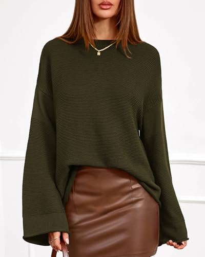 KIRUNDO Oversized Sweaters for Women Chunky Ribbed Knit Tops - image 4