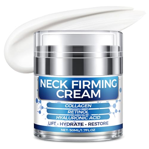 Neck Cream for Neck & Décolletage Fade Neck Lines Firm Lift Plump Revitalize Retinol Collagen Hyaluronic Acid Alcohol-Free Gentle Formula for Sensitive Dry Oily Mature Skin