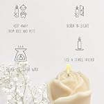 White Rose Flower Aromatherapy Decorative Candle, Rose Shaped Flower Pillar Candle, Scented Natural Soy Wax Candle, Perfect Gift Ideas for Wedding Favor, Birthday Anniversary, Unique Gift - Image 5