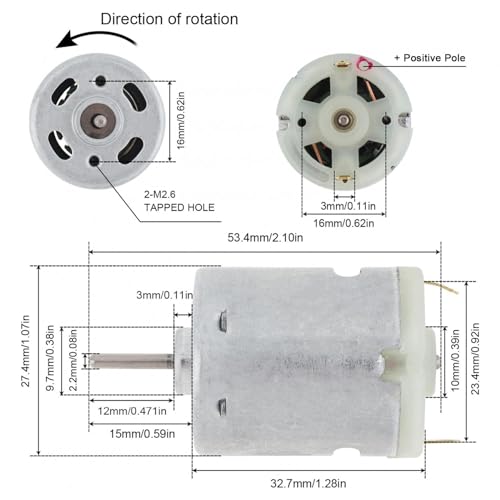 Micromoteur RS365 DC 12-25V pour réparer les appareils ménagers