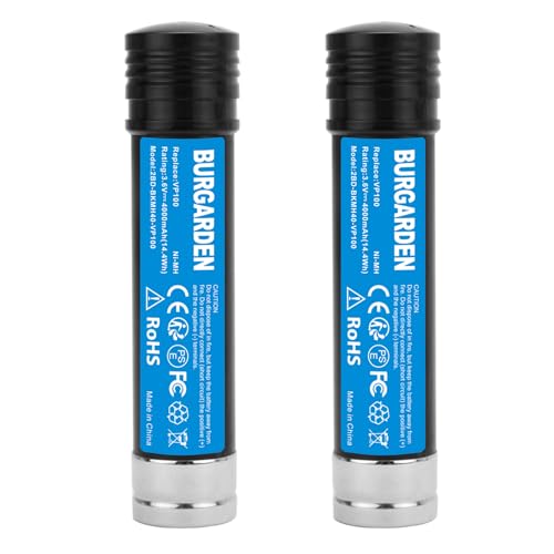 BURGARDEN 2 Pack 3.6V 4000mAh Ni-MH Battery for Black & Decker Versapak VP100 VP130 VP100C VP105 VP105C VP110 VP110C VP143 VP600 VP660 VP7221C