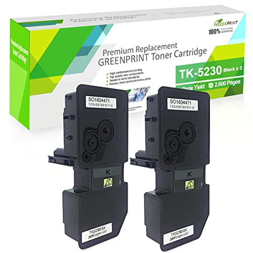 GREENPRINT Compatible Toner Cartridges TK5230 TK-5230 2Black High Capacity 2600 Pages for Kyocera ECOSYS P5021 P5021cdn P5021cdw M5521 M5521cdn M5521cdw Printers