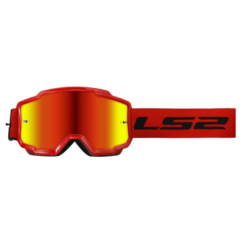 LS2 Charger Iridium Lens Goggles. MX/Motocross/Ski/Snow. RED
