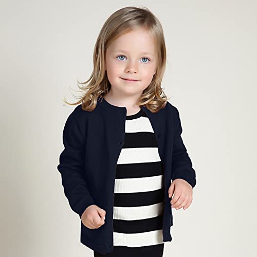 SoonerQuicker Gebreide jas voor kleine meisjes, effen, herfst, winter, warme kinderen, lange mouwen, gebreide jas, baby… - Image 3