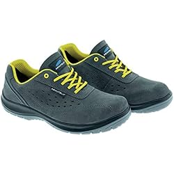 Panther Zapatillas De Seguridad Aboutblu 1926222LA S1P SRC DGUV 112-191, Denver, Zapatillas de seguridad antiestáticas, Unisex, amarillo/verde, piel, talla 36