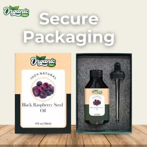 Image of Organic Zing Black Raspberry Seed (Rubus Occidentalis) Oil | Pure & Natural Carrier Oil for Skincare and Hair Care - 118ml /3.99fl oz