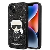 Karl Lagerfeld KLHCP14SGFKPK Coque rigide pour iPhone 14 6,1' Noir/paillettes