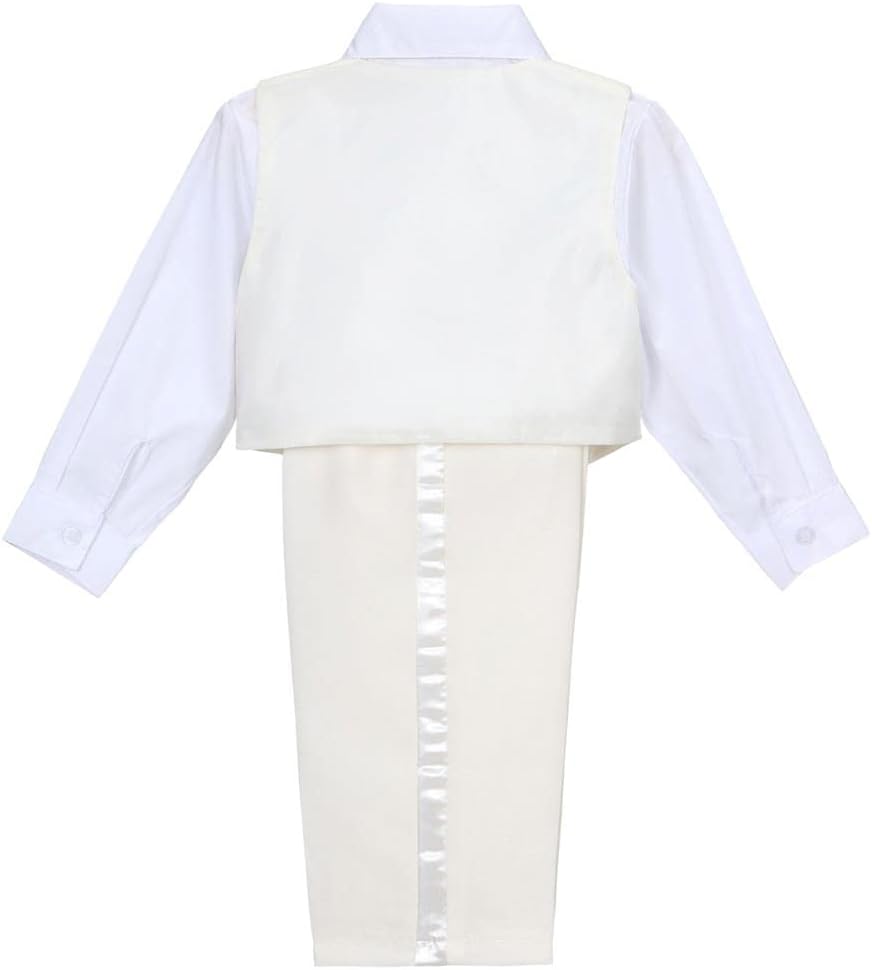 Dressy Daisy Baby Toddler Boys Tuxedo Suit Formal Wear Outfit Set with Bow Tie Size 12 Months to 4T for Wedding Birthday