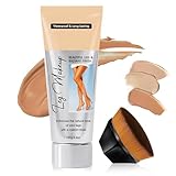 Body Makeup for Legs 100ml, Leg Makeup Waterproof No Transfer, Leg Makeup to Cover Veins, Body Concealer for Legs with Brush, Even out Skin Tone, Long-lasting(03#Chocolate Brown）