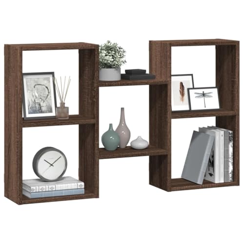 Étagère murale suspendue bibliothèque chêne marron 96 cm - 4
