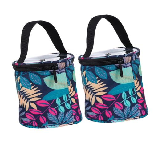 Bolsa para ovillos de lana cilíndrica que evita enredos y protege hilos del polvo doméstico 2