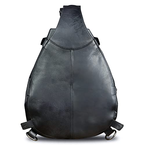 Genuine Leather Sling Bag for Men and Women Large Real Leather Sling Backpack Shoulder Crossbody Bag Chest Bags3