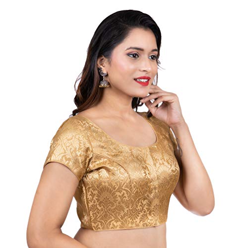 Image of Biyu Being With You Women's Synthetic Saree Blouse