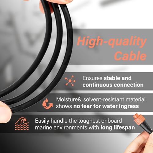 Cable Ethernet de reemplazo Lowrance Cat6 amarillo 15 pies miniatura 5
