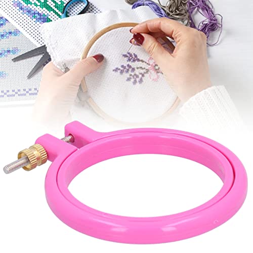 Image of 3pcs Plastic Embroidery Hoops Set, Cross Stitch Circle Hoop Embroidery Circle Ring for Embroidery and Cross Stitch Random Color(3in)