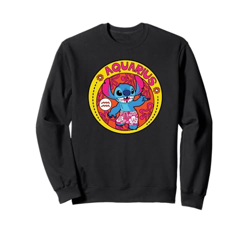 Sweat Lilo and Stitch Aquarius : cadeau d'anniversaire idéal signe zodiaque