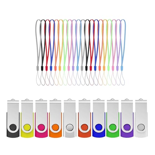 ABLAZE 20 Pack USB 2.0 128MB + 30 Pack USB Lanyard Strap