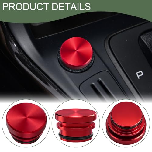 Image of Car Cigarette Lighter Plug Cover, Car Cigarette Lighter Dustproof Cap, Waterproof Cigarette Lighter Socket Cap, Universal Aluminum Alloy Lighter Cover for Cars, Boats, SUVs, Trucks