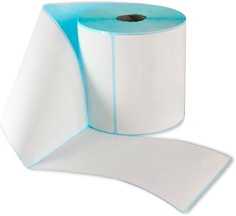 MERCURY- 1 Rollo 250 Etiquetas termicas Directas Blancas de 100x150mm (4