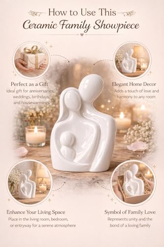 Image of CraftVatika Family Showpiece Home Decor Items for Living Room, Bed Room, Decoration for Center Table, Wall Shelf, Desk Decor for Home Office, Housewarming Gifts, Baby Shower Gifts