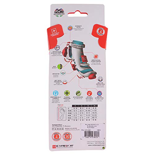 Meia Compressão Run Low V3.0 Compressport Rosa T2