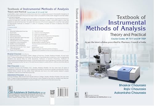 Image of Textbook of Instrumental Methods of Analysis Theory and Practical | Course Codes: BP 701T and BP 705P - 2026