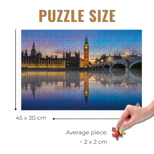 Image of 300 Piece Wooden Puzzle Big Ben,London | 300 Piece Puzzle for Kids & Adults | Improves Your Child Brain Power, Focus & Memory, Gift for Age 8+ Year