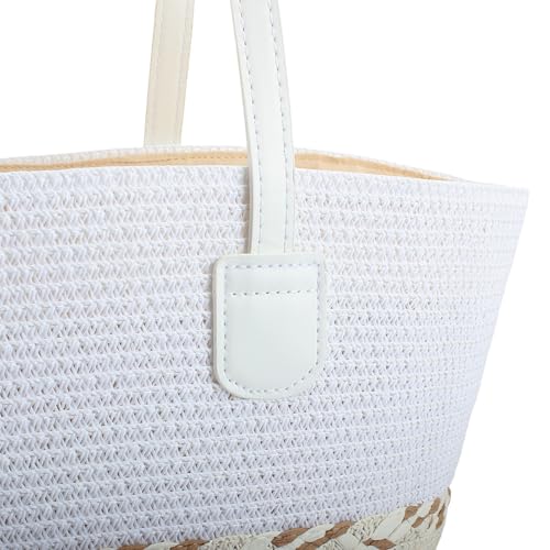 Bolso de mano veraniego tipo cubo de cuero trenzado miniatura 4