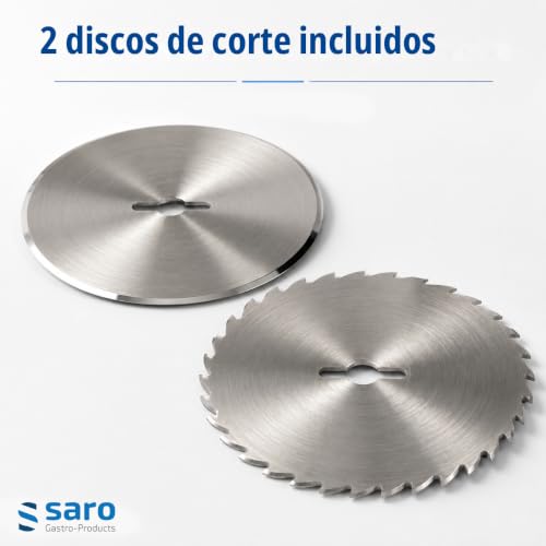 Miniatura 5 de Saro Ed 100 Cuchillo Eléctrico Para Kebab, 100 Mm Ø, Con 2 Cuchillas Lisa Y Dentada , Grosor De Corte De 0-8 Mm, Cable De 2,85 M
