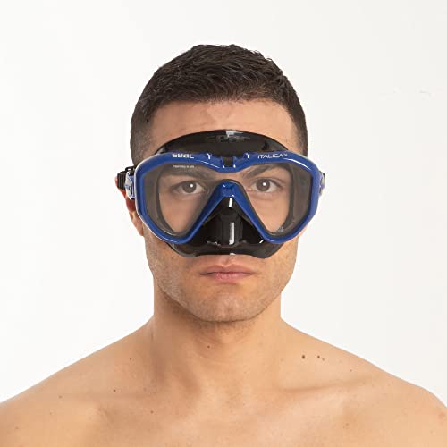 Máscara Seac Italica de buceo profesional con lente única y cristal templado de alta resistencia 4