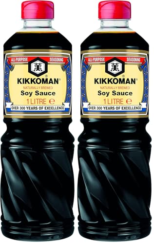 Kikkoman - Salsa de Soja Oscura, 1000 ml (Paquete de 2)