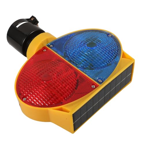 Cabilock Roadside Solar Strobe Light Barricade Warning Lamp Plastic Construction for Outdoor Use