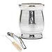 Balibetov [NEW] Yerba Mate Wood Gourd Set - traditional Palo Santo and Aluminum (Mate cup) with Bombilla (Yerba Mate straw) (Wood Wrapped in Alumium)