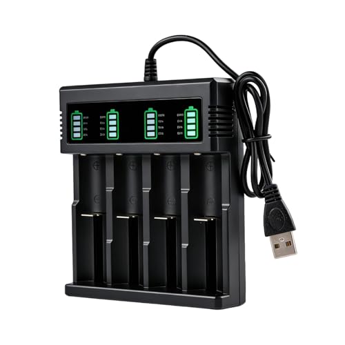 Caricabatterie 18650 con display LCD, caricabatterie per batterie agli ioni