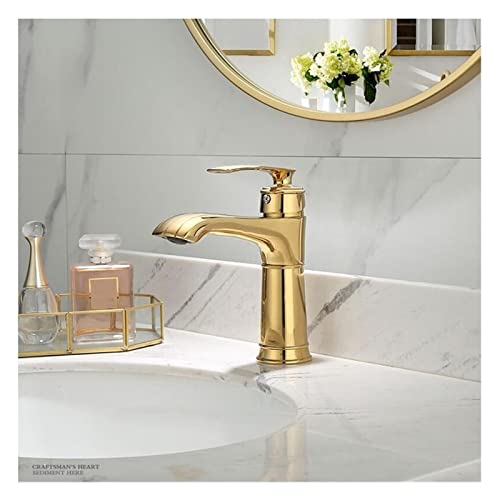 Robinet de lavabo doré compact pour éliminer les éclaboussures - 4