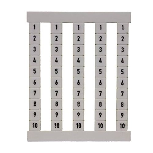 Weidmuller, 0460660001, DEK 5 FSZ 1-10 Dekafix, Terminal Marker Card, 5 ...