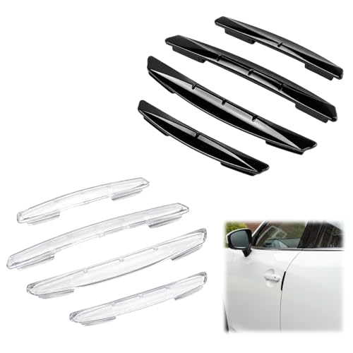 Türkantenschutz Auto 8 Stück Kantenschutz Schwarz & Transparent Selbstklebender Türschutz für Autotür Kratzschutz für Pkw & SUV