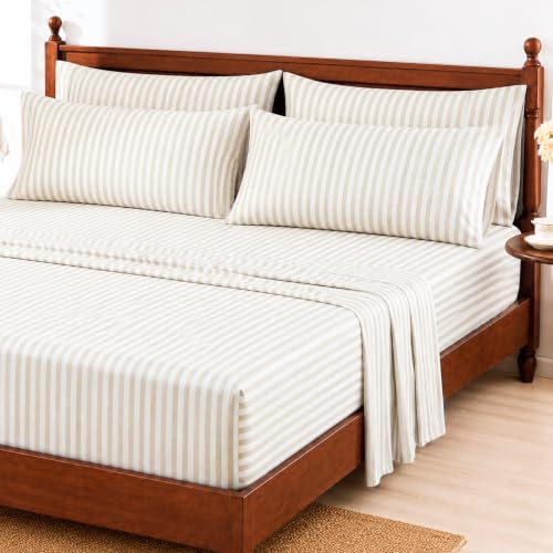 Image of Chaps King Size Sheet & Pillowcase Sets- 6 Piece, Deep Pocket, Wrinkle Free