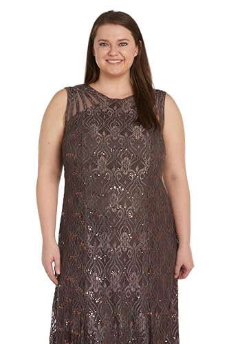 Image of Sleeveless Sequin Lace Mermaid Gown W /Sheer Insets & Strappy Details