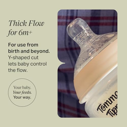 Image of Tommee Tippee Natural Start Bottle Nipples, Thicker Feed, 6m+