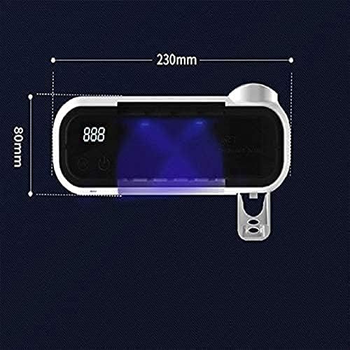 Désinfectant pour Brosse À Dents, Porte-Brosse À Dents Mural, Porte-Brosse À Dents De Salle De Bain sans Perforation, Porte-Brosse À Dents Électrique Intelligent À Séchage À L'air, Chargement USB,