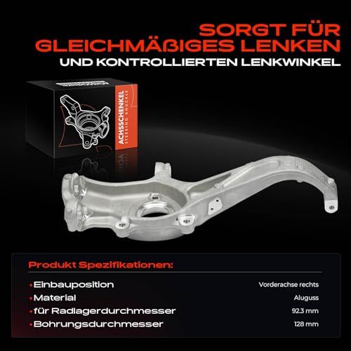 Frankberg Achsschenkel Radaufhängung Lenkknöchel Vorne Rechts Kompatibel mit Model 3 5YJ3 Electric 2017-2024 Replace# 104431600E
