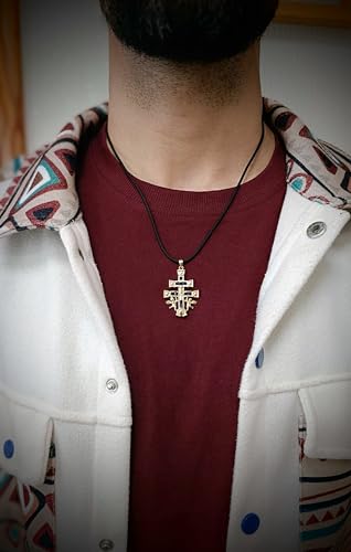 Croix de Caravaca Sebaoth améthyste : cadeau de baptême idéal - 2