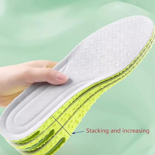 Plantillas elevadoras para hombres y mujeres 3.5 cm verdes miniatura 3