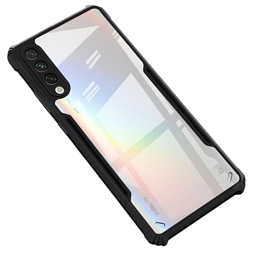 Image of Zapcase Back Case Cover for Mi A3 | Compatible for Mi A3 Back Case Cover | 360 Degree Hybrid Protection Back Cover Case | Clear Case with Camera Protection | (TPU + PC | Matte Black)