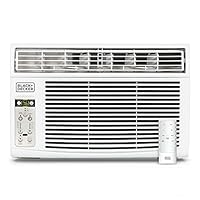 BLACK+DECKER Window Air Conditioner 8000 BTU, AC Window Unit Cools Up to 350 Square Feet, Window AC Unit with Remote Control, 3 Cooling Speeds and Fan Only Function, BD08WT6, White