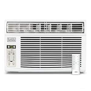 BLACK+DECKER BD08WT6 Window Air Conditioner with Remote Control, 8000 BTU, Cools Up to 350 Square Feet Energy Efficient, White