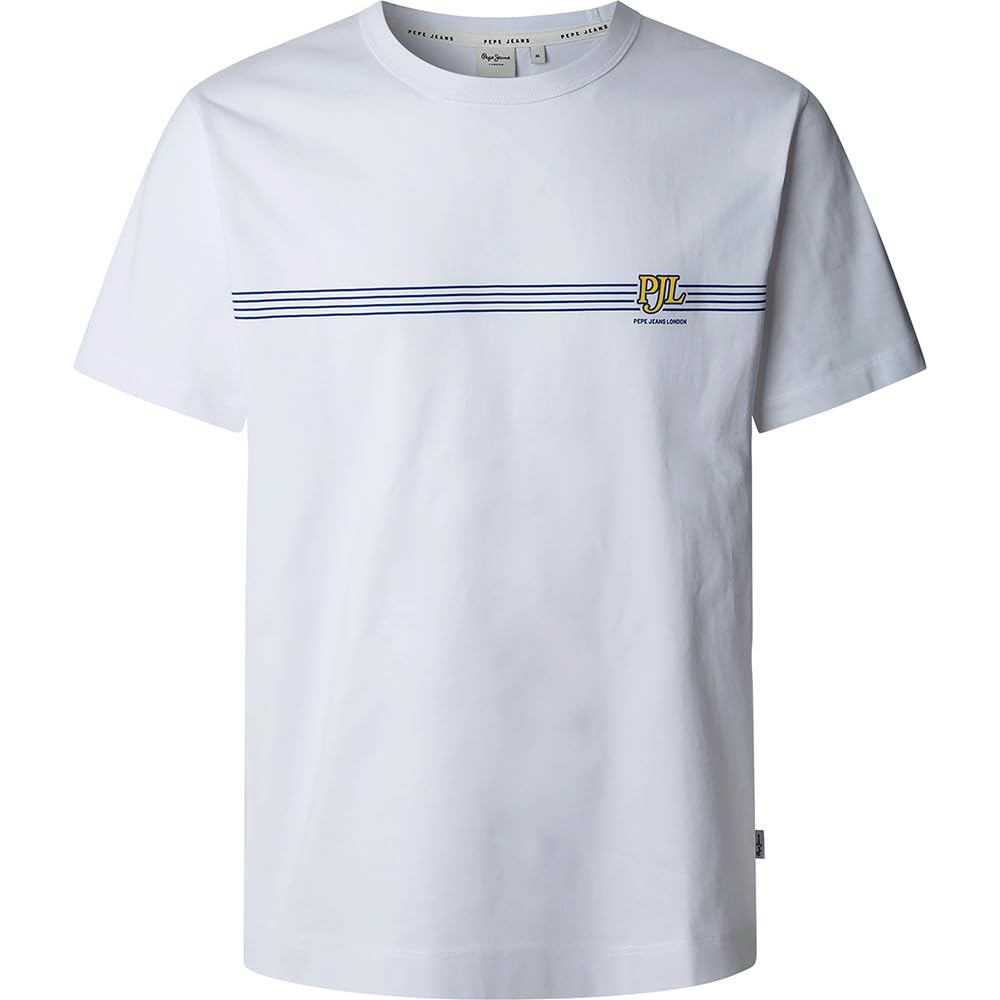 Pepe Jeans Men's TAD TEE T-Shirt, White(White), M
