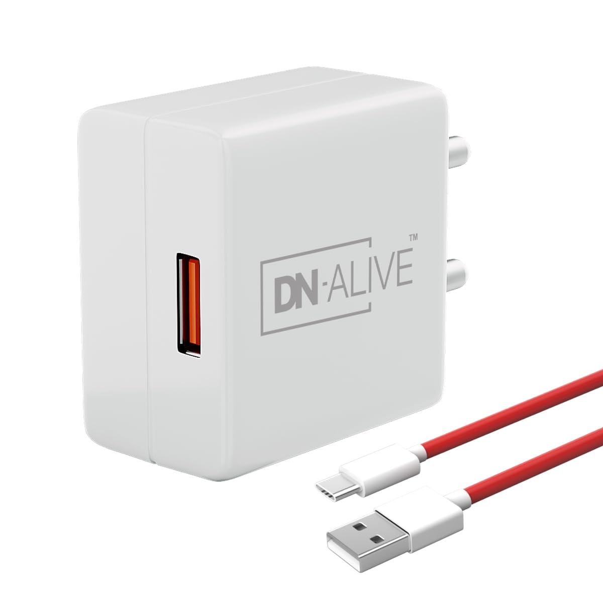 Dn Alive 65w Charger Adapter WARP/RED-Dash Cable USB -to -Type-c Opatimable with I-Phone 15(Max),15-Plus,15-pro.