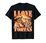 Gráfico Divertido para Amantes de la Comida I Love Tortas Camiseta